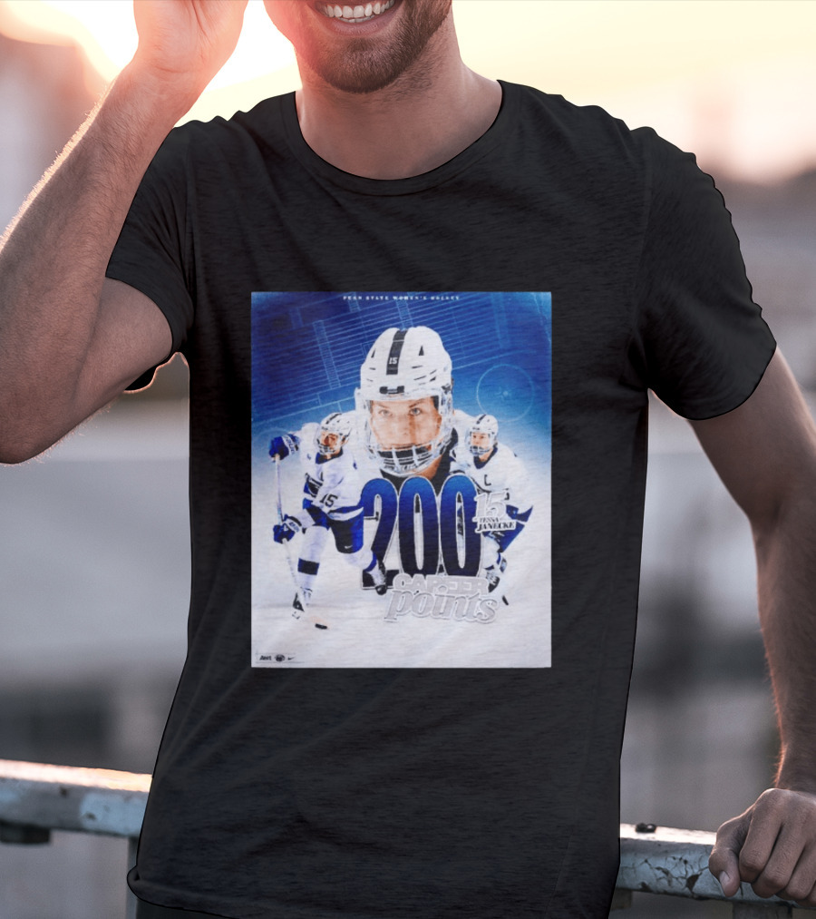 Penn State Women's Hockey Tessa Janecke 200 Career Points T-Shirt