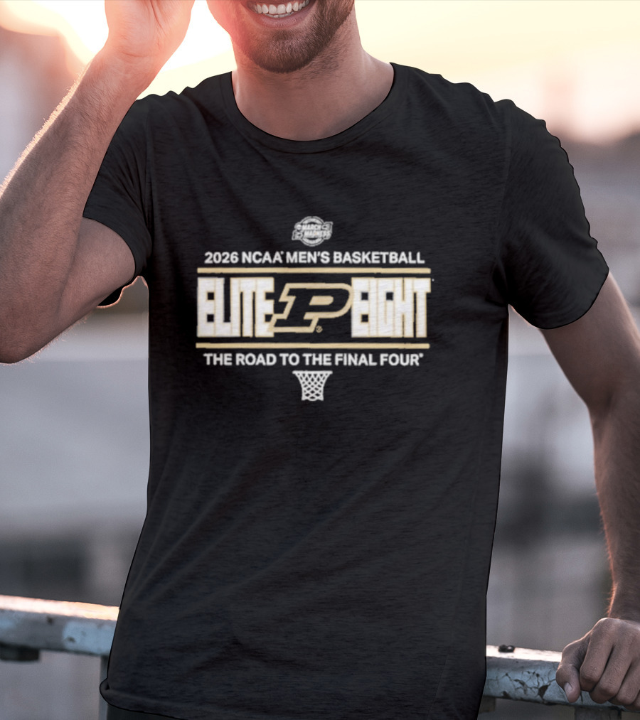 2026 NCAA Men's Basketball Elite Eight Purdue The Road To The Final Four T-Shirt