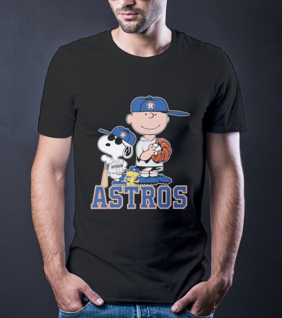 Snoopy Brown Astros Baseball 2026 T-Shirt