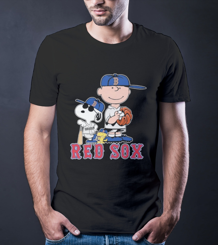 Snoopy Brown Red Sox Baseball Team 2026 T-Shirt