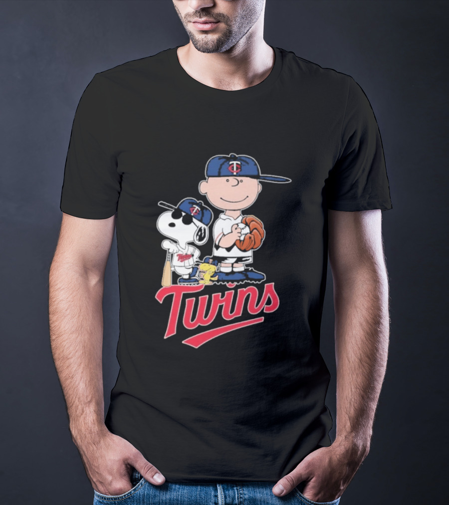 Snoopy 2026 Peanuts Charlie Brown Twins Baseball T-Shirt