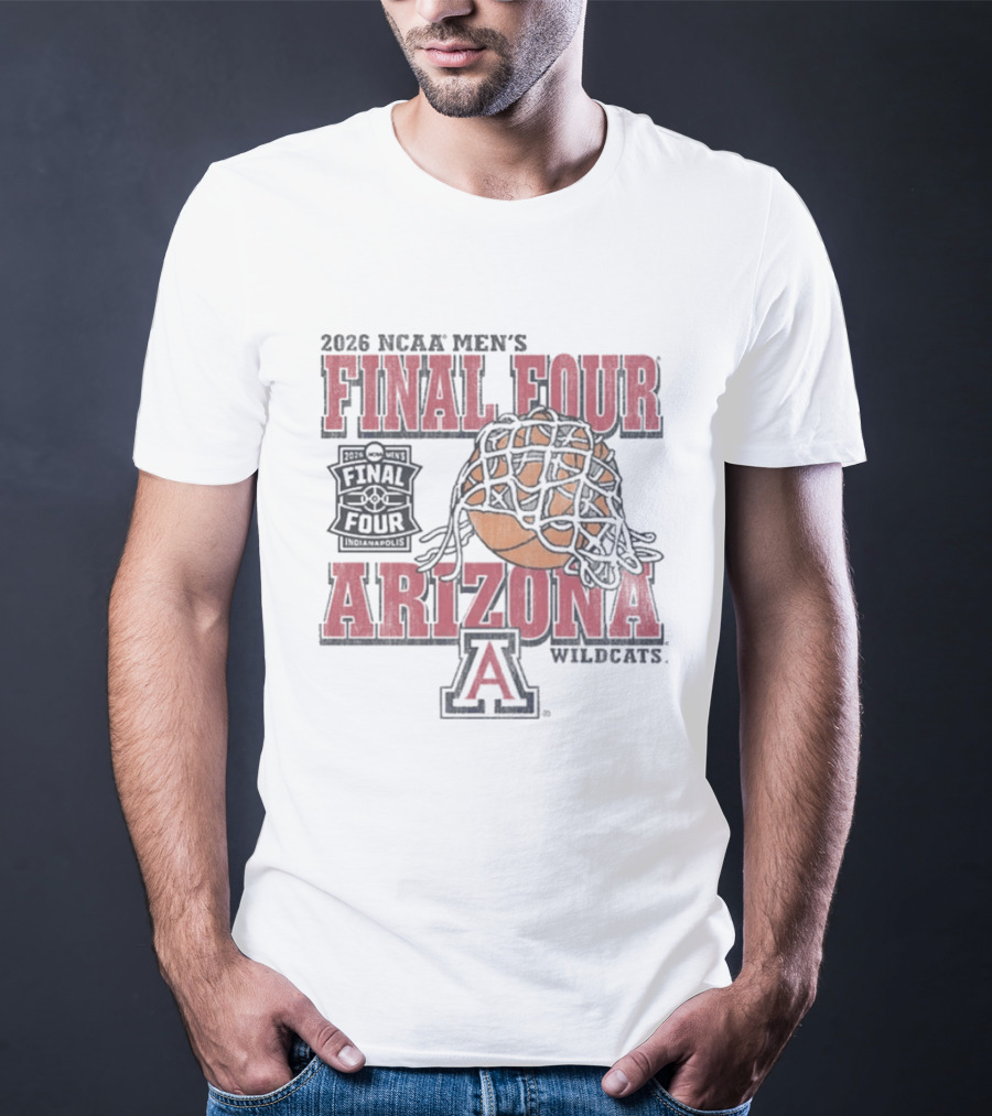 2026 NCAA Men's Final Four Arizona Wildcats Basketball Net T-Shirt