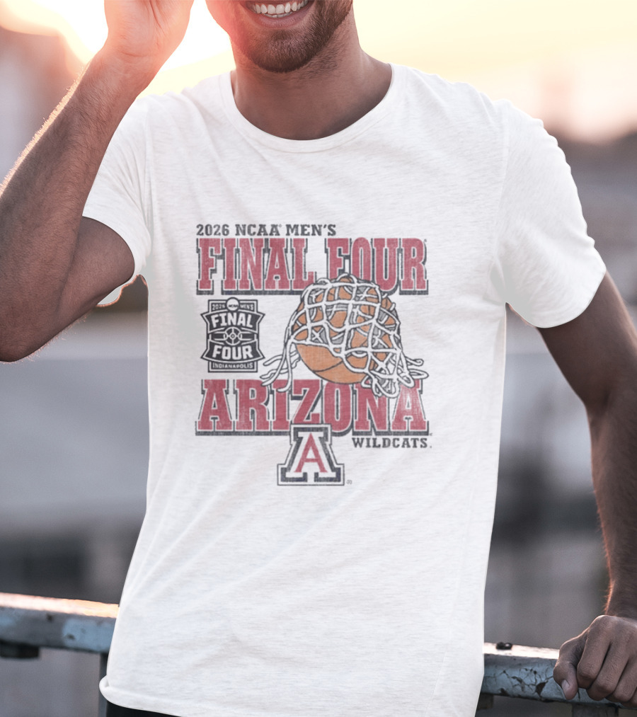 2026 NCAA Men's Final Four Arizona Wildcats Basketball Net T-Shirt