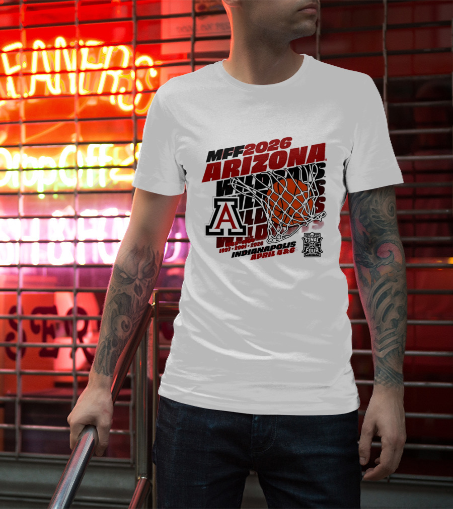 MFF 2026 Arizona Wildcats Men's Basketball Final Four Indianapolis Bound T-Shirt