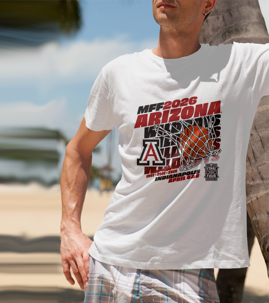 MFF 2026 Arizona Wildcats Men's Basketball Final Four Indianapolis Bound T-Shirt