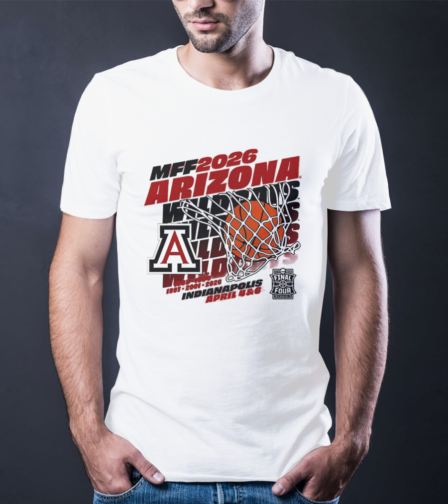 MFF 2026 Arizona Wildcats Men's Basketball Final Four Indianapolis Bound T-Shirt