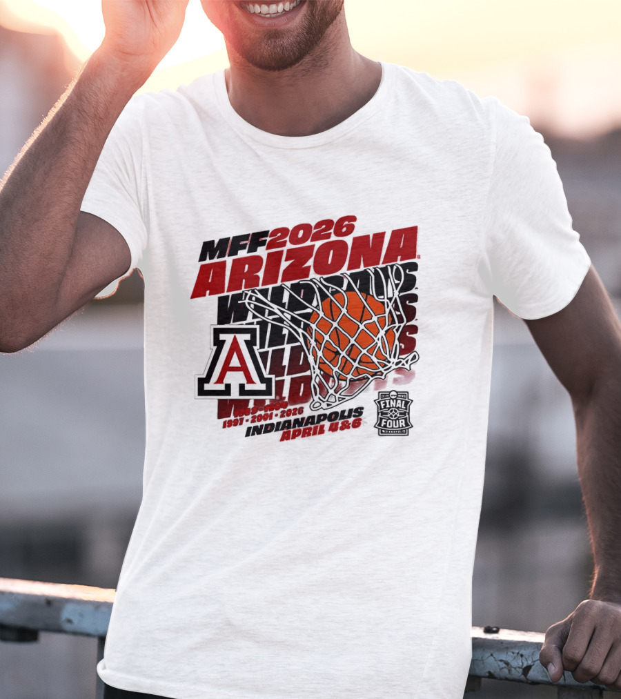 MFF 2026 Arizona Wildcats Men's Basketball Final Four Indianapolis Bound T-Shirt