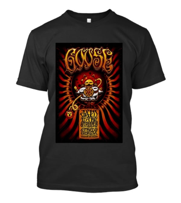Goose Jam In The Streets Athens Georgia March 28 2026 Retro Robot Spiral T-Shirt