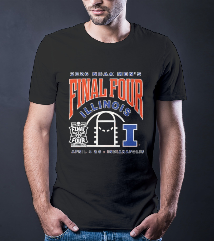 2026 NCAA Men's Final Four Illinois April 4 & 6 Indianapolis T-Shirt