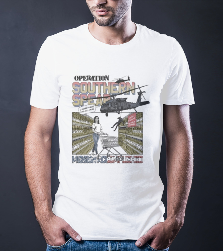 Operation Southern Spear Mission Accomplished Helicopter Tactical Scene T-Shirt