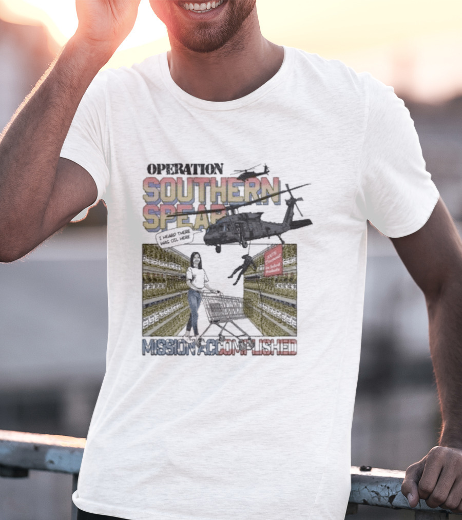 Operation Southern Spear Mission Accomplished Helicopter Tactical Scene T-Shirt