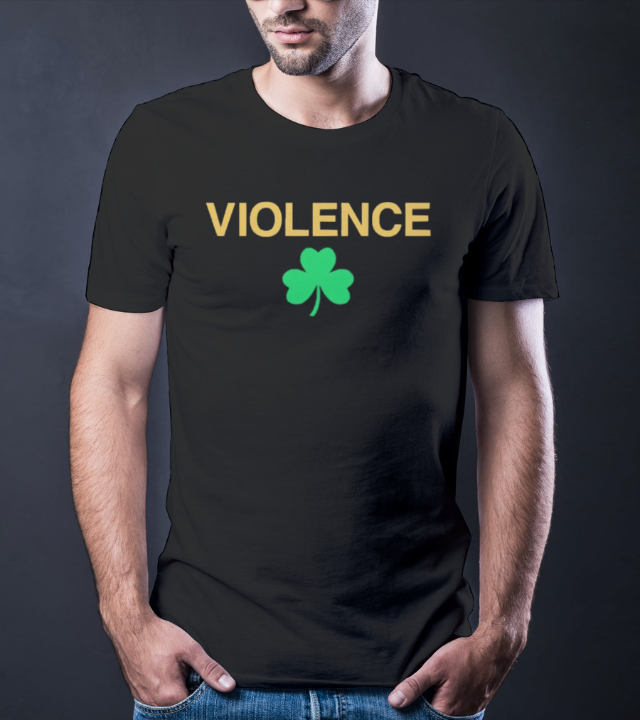 Violence Shamrock Fighting Irish Baseball T-Shirt