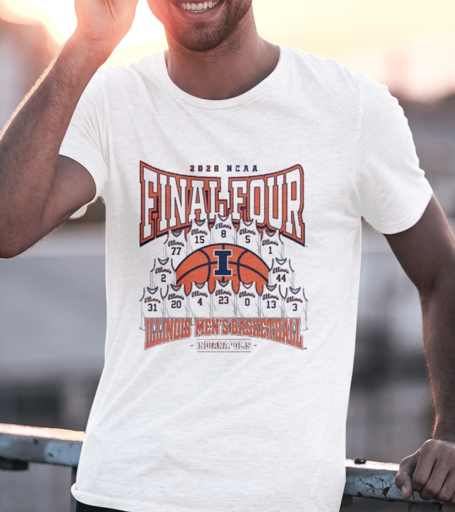2026 NCAA Final Four Illinois Men's Basketball Indianapolis T-Shirt
