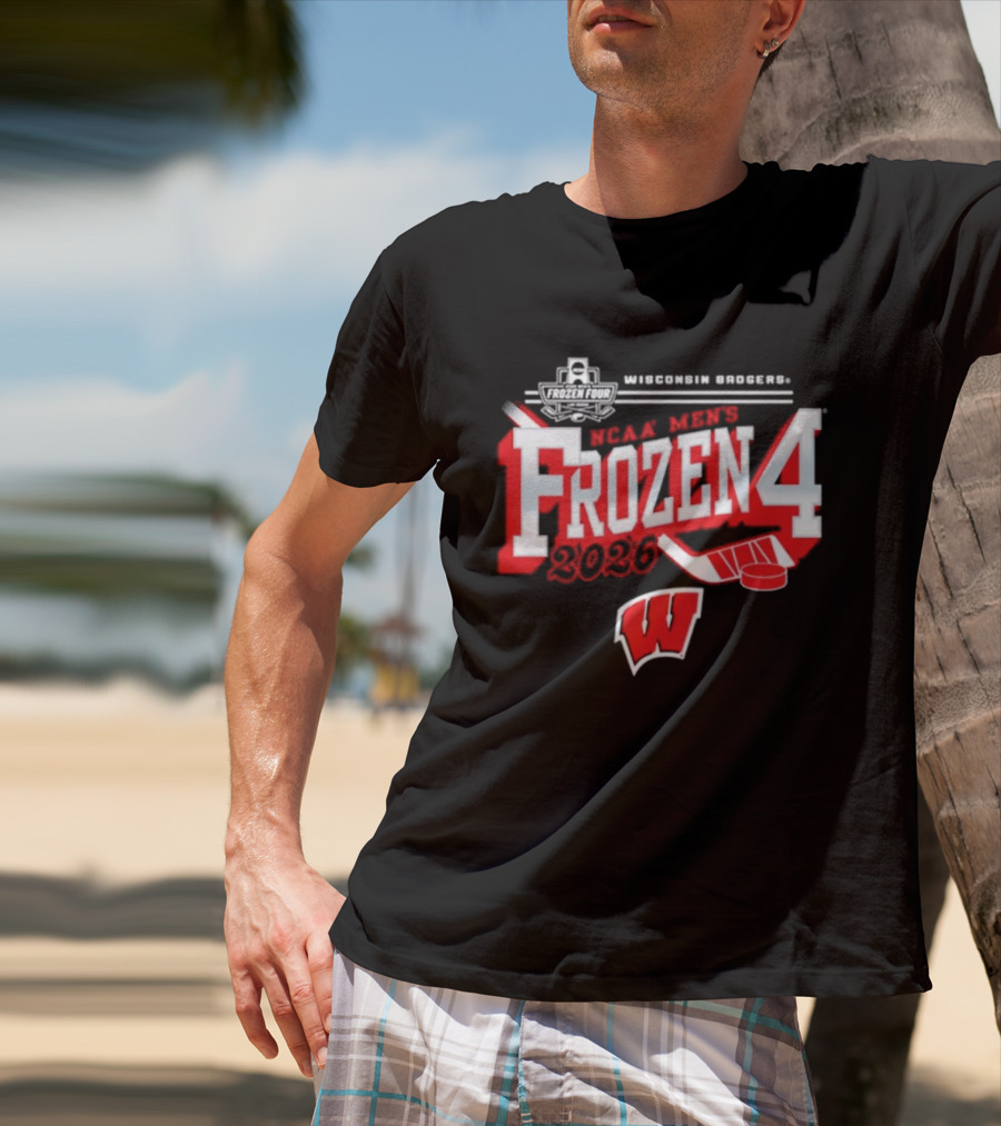 Wisconsin Badgers 2026 NCAA Men's Frozen Four Bound Hockey Tournament T-Shirt