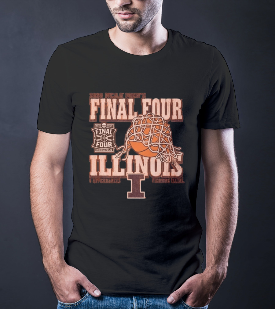 2026 NCAA Men's Final Four Illinois Basketball Indianapolis March Madness T-Shirt