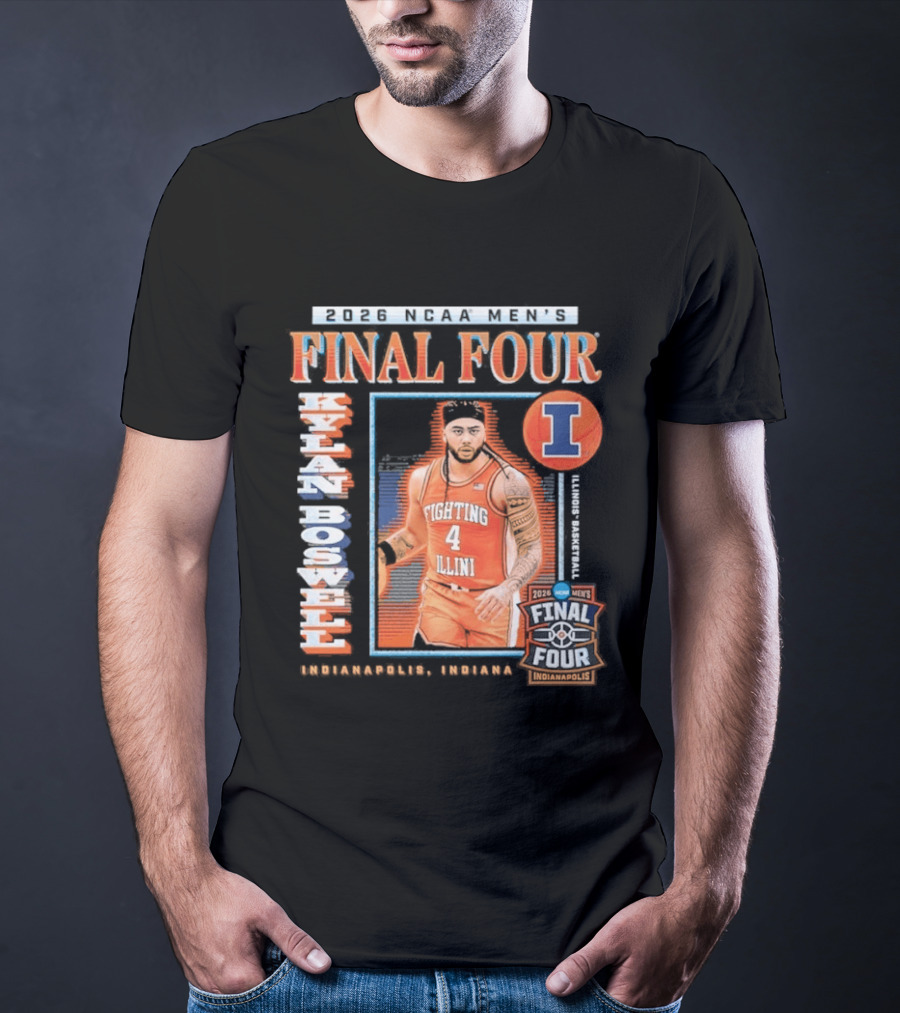 Kylan Boswell 2026 Final Four Fighting Illini NCAA March Madness T-Shirt