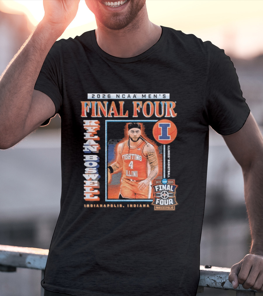 Kylan Boswell 2026 Final Four Fighting Illini NCAA March Madness T-Shirt