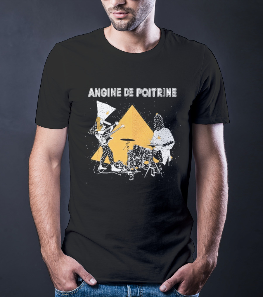 Angine De Poitrine Band Musical Performance With Triangle And Drums T-Shirt