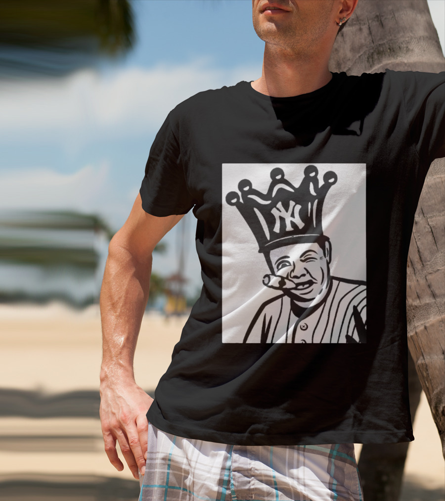 Babe Ruth Cigar Crown NY Yankees Opening Day T-Shirt