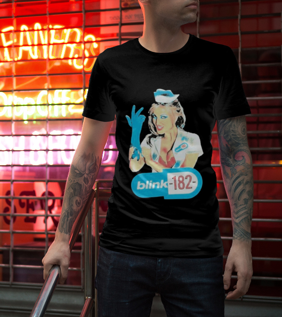 Blink 182 Enema Of The State Nurse Glove T-Shirt