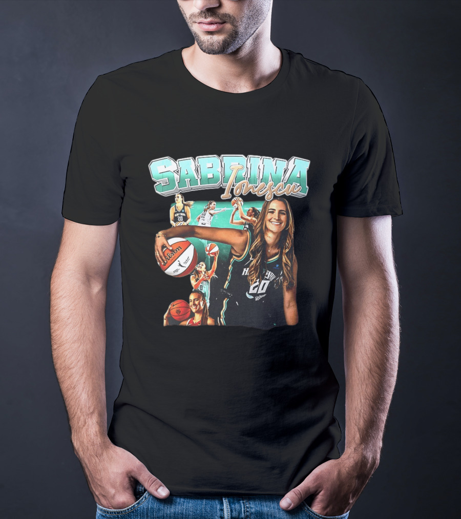 Sabrina Ionescu New York Liberty Basketball WNBA Wilson 20 T-Shirt