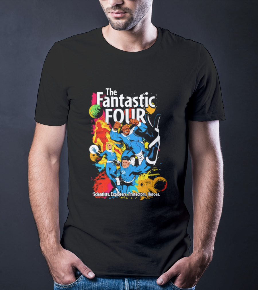 The Fantastic Four Comic Explorers Scientists Innovators Heroes T-Shirt