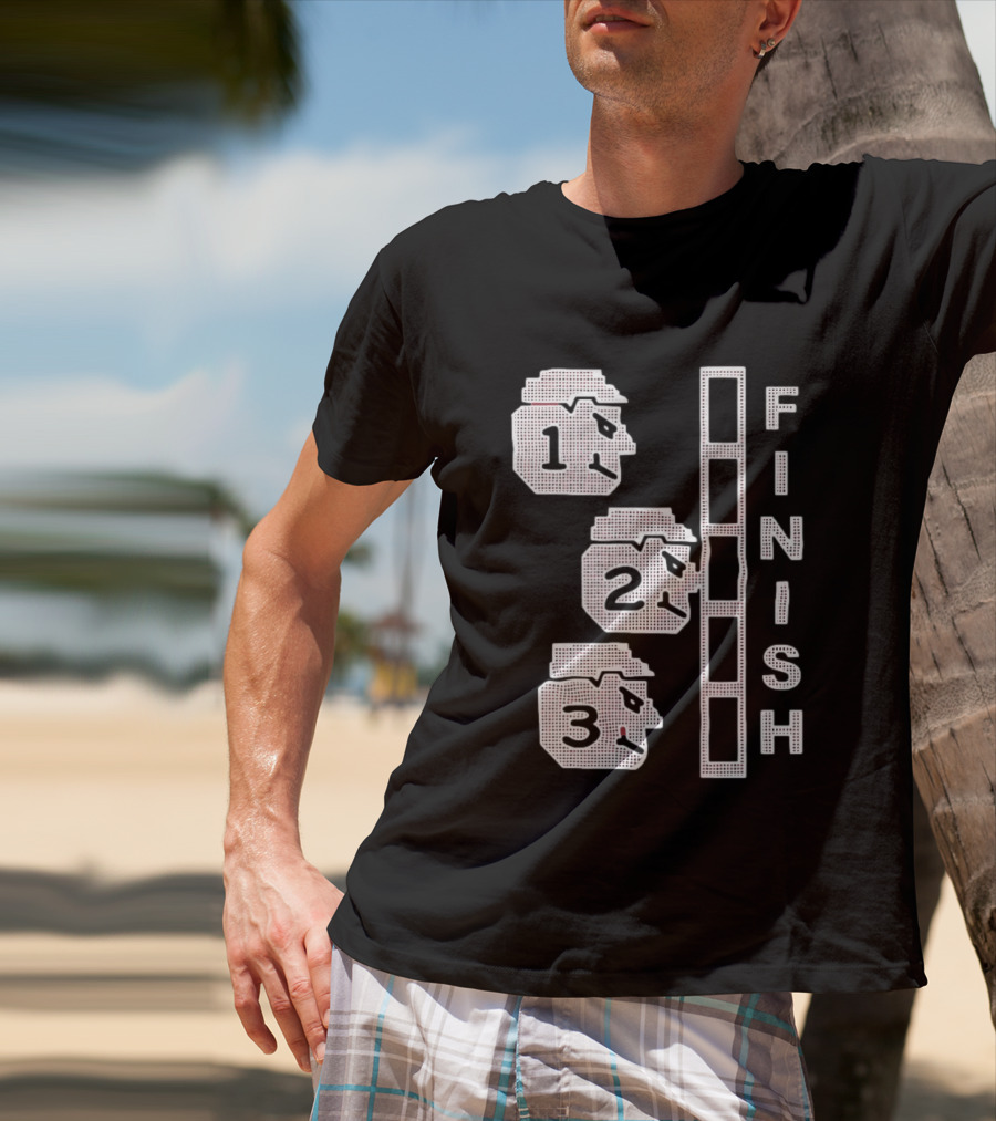 The Great Red Race Cincinnati Reds Finish Line Illustrations T-Shirt