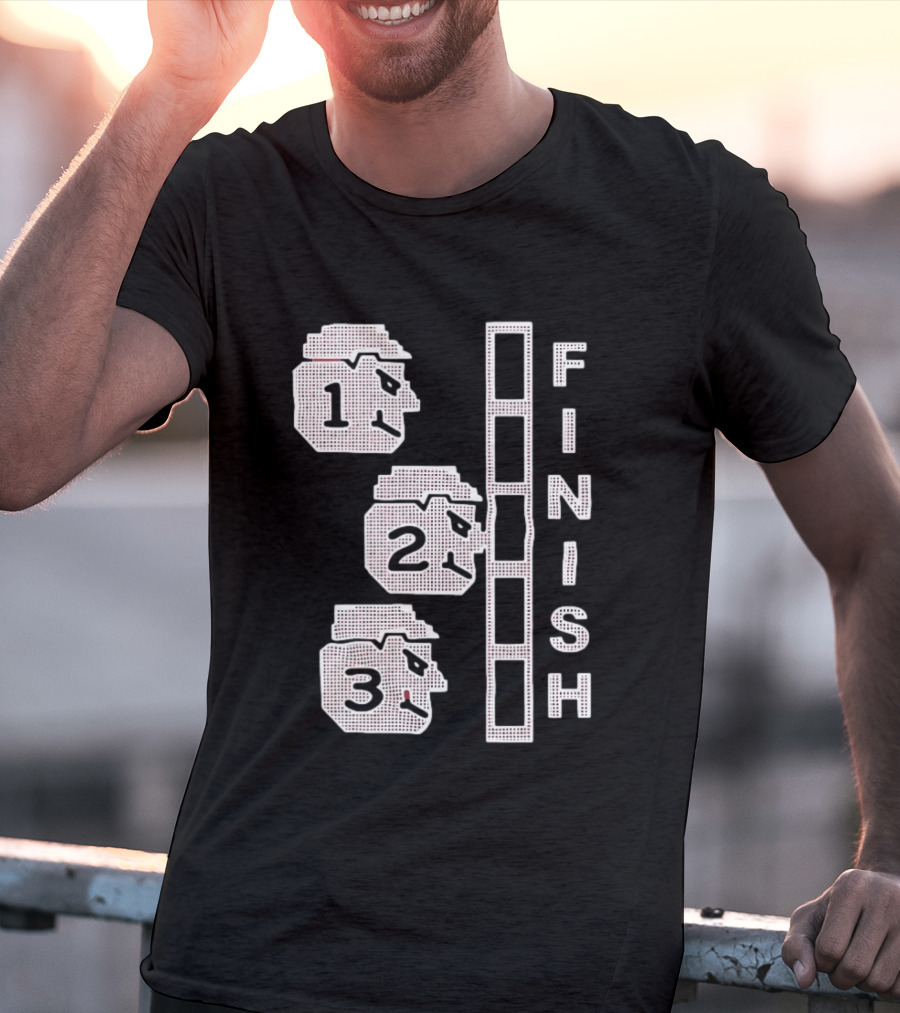 The Great Red Race Cincinnati Reds Finish Line Illustrations T-Shirt