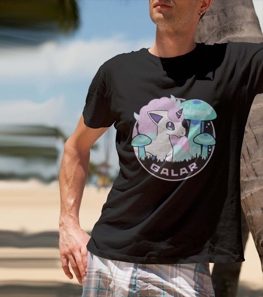 Pokémon Galar Rapidash Pastel Mushroom Adventure T-Shirt