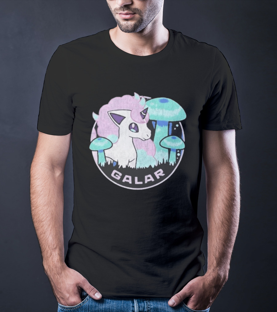 Pokémon Galar Rapidash Pastel Mushroom Adventure T-Shirt