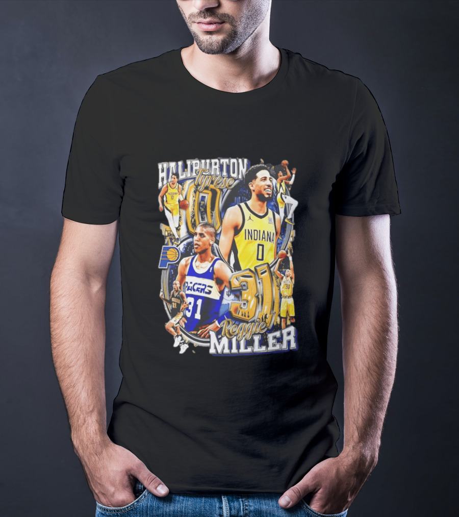 Haliburton Tyrese 0 Indiana Pacers Reggie Miller 31 T-Shirt