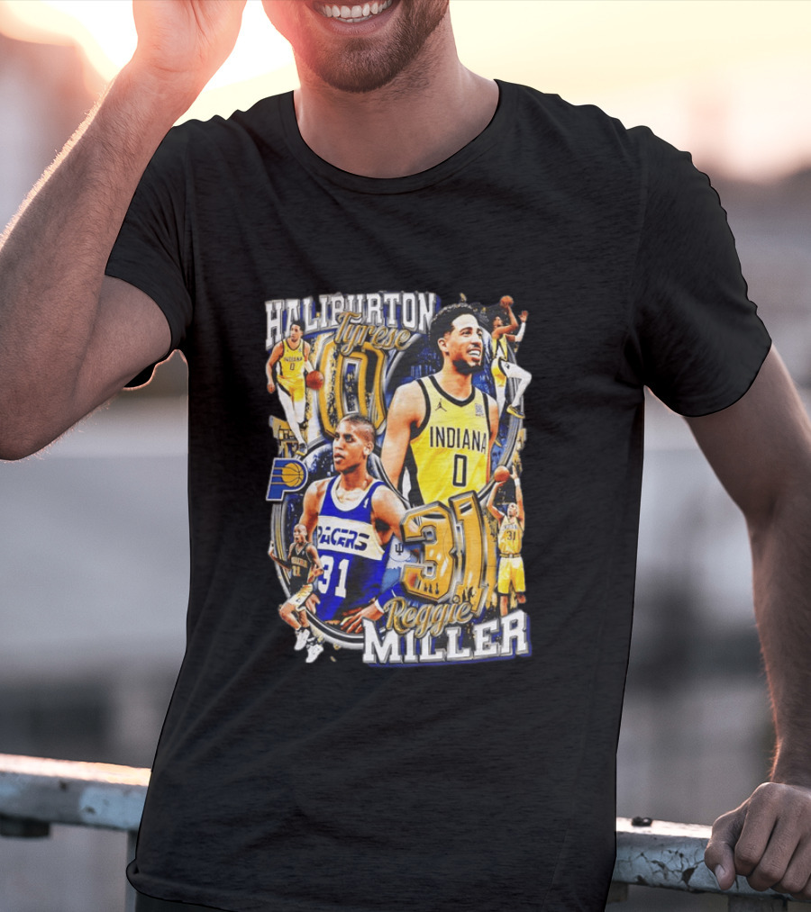 Haliburton Tyrese 0 Indiana Pacers Reggie Miller 31 T-Shirt