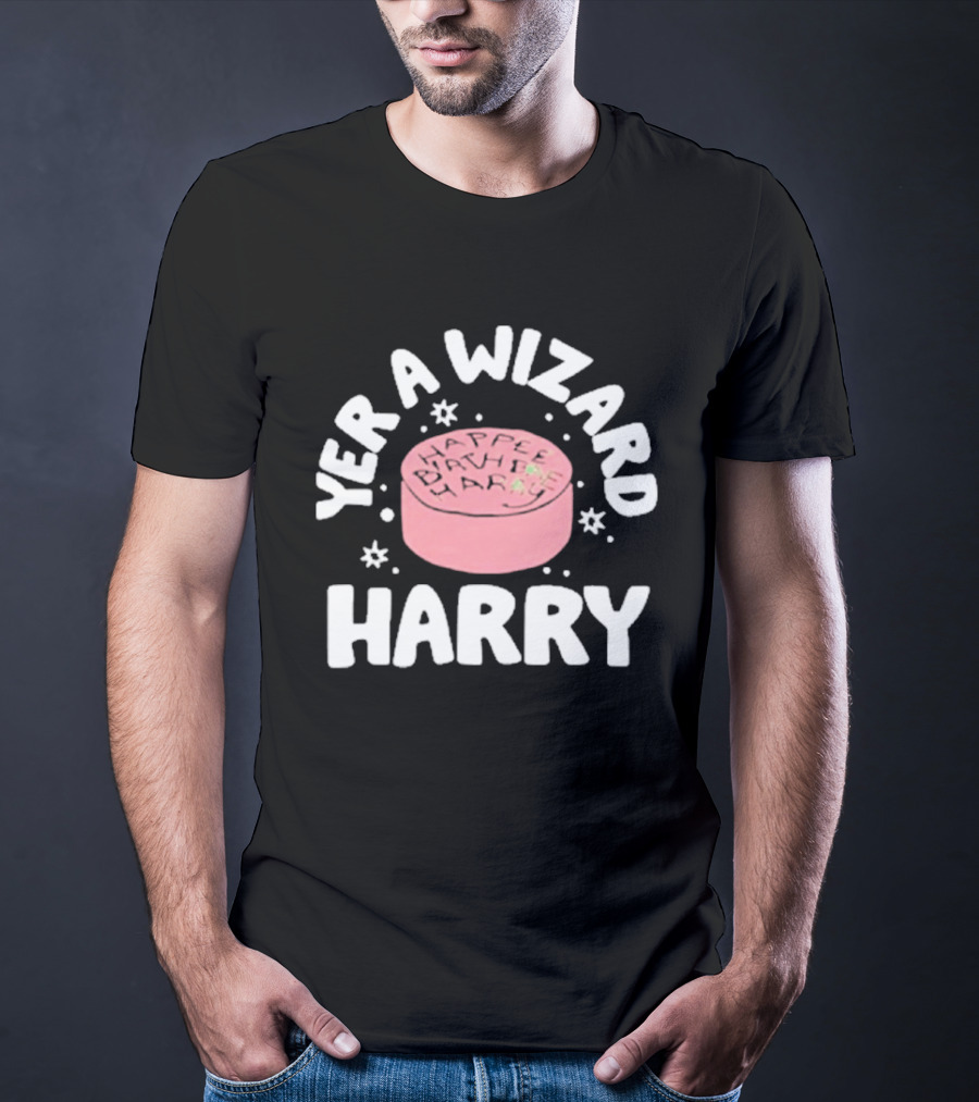 Yer A Wizard Harry Pink Starry Aesthetic Circle T-Shirt