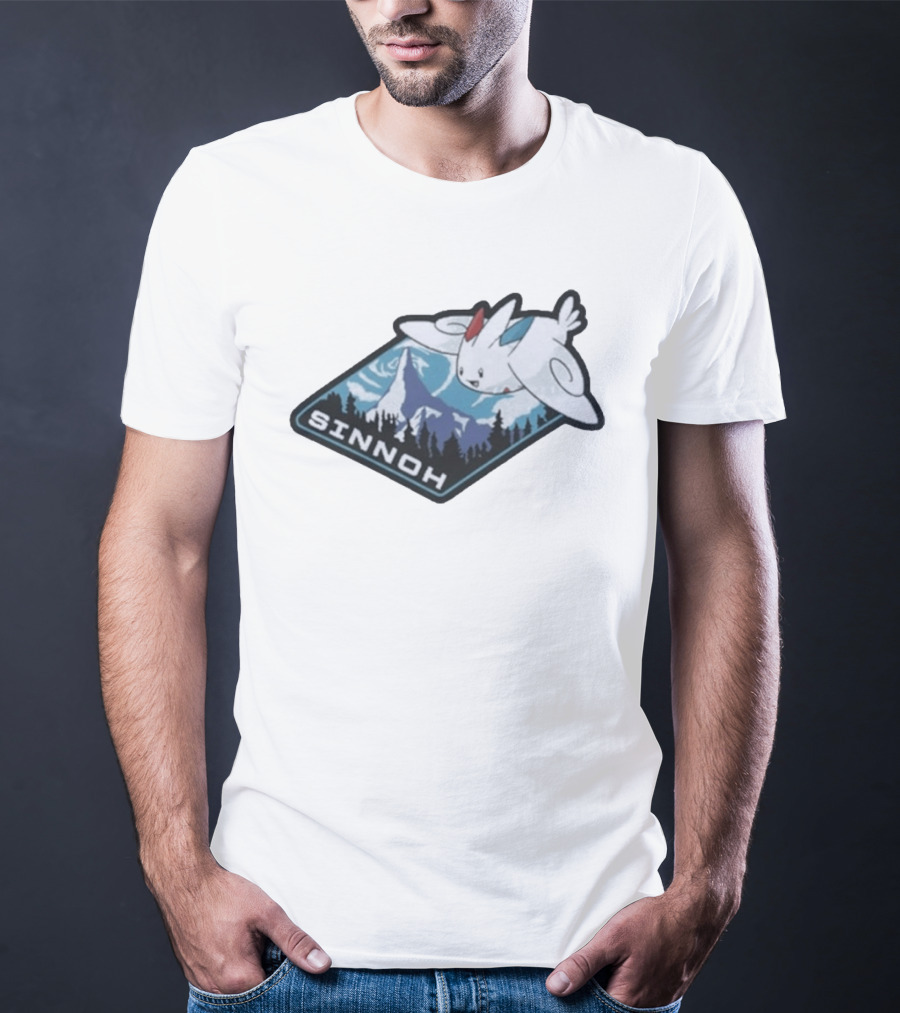 Sinnoh Togekiss Adventure With Mountains And Forest In Pokémon World T-Shirt