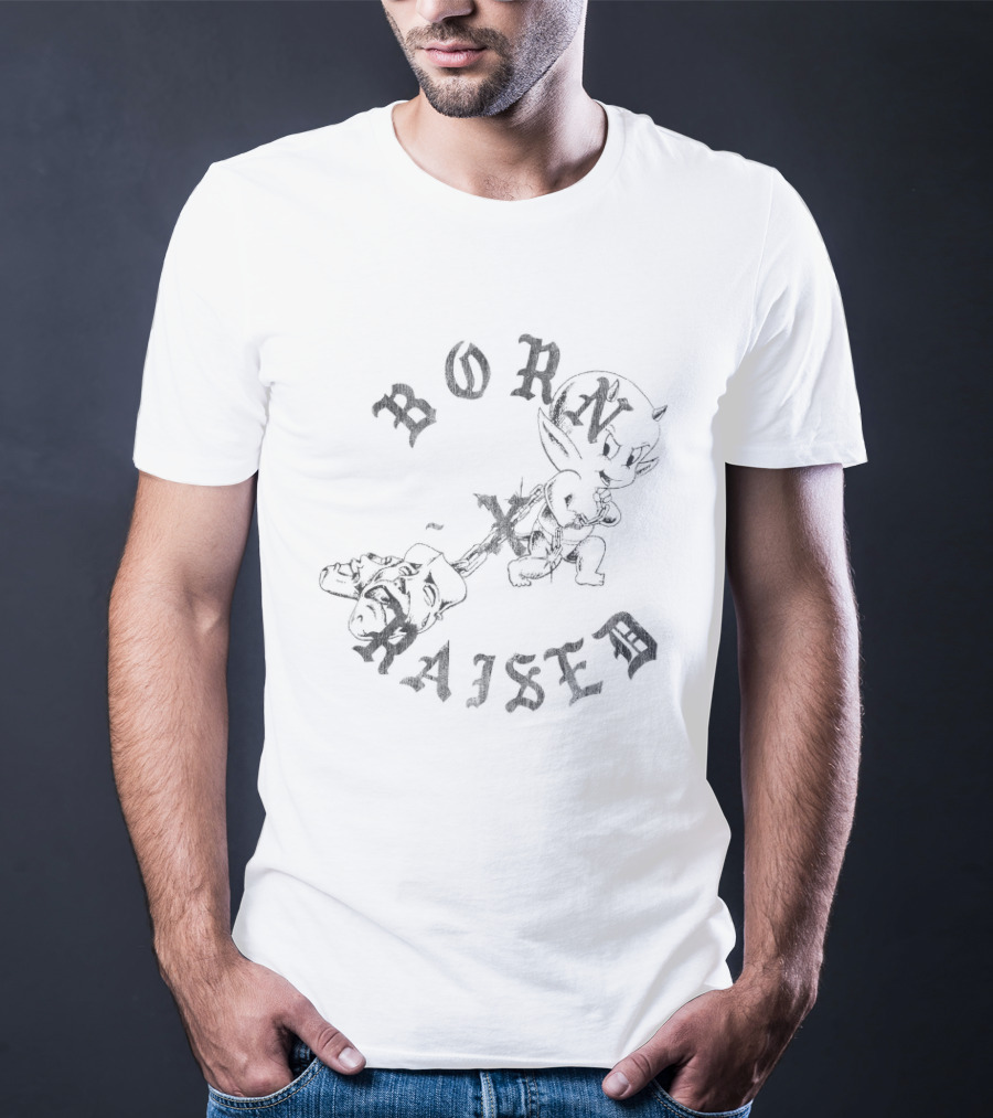 Born X Raised Lil Devil Rocker Retro Gothic T-Shirt