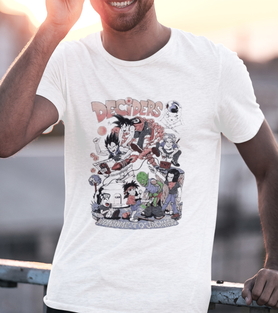 Deciders Dragon Ball X Jackass Fusion With Iconic Characters T-Shirt