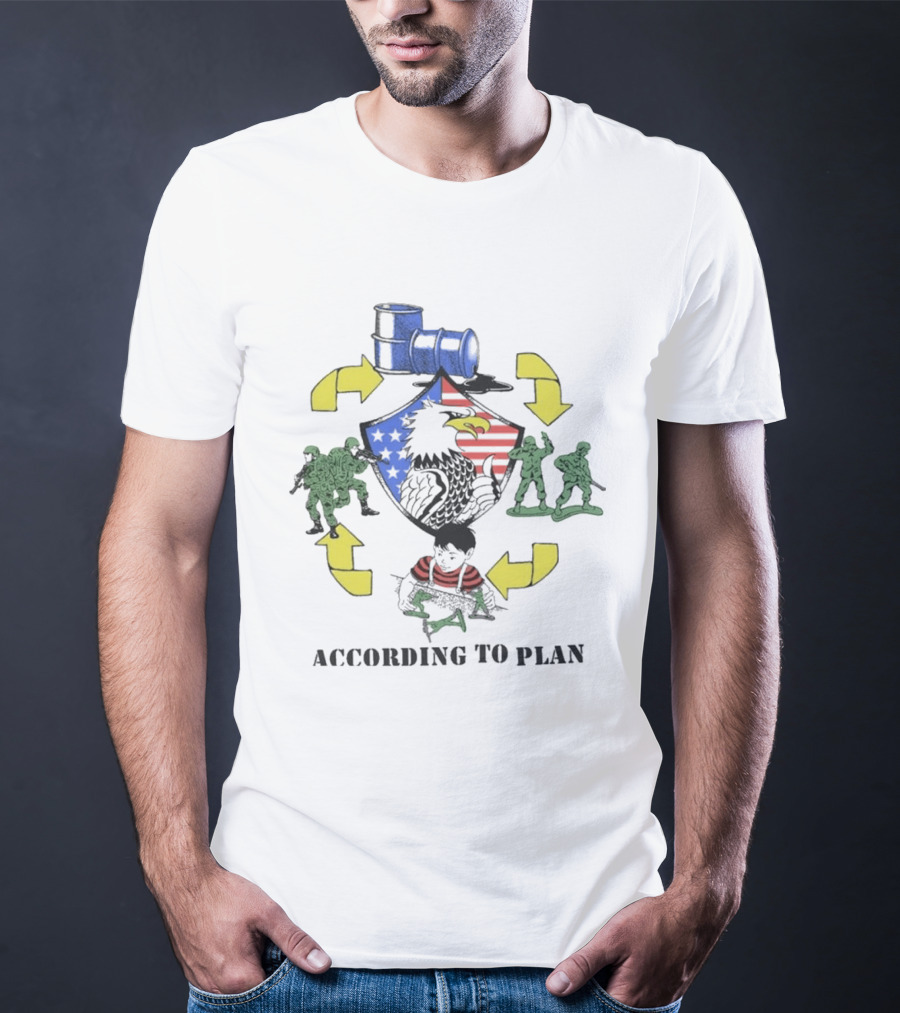 Eagle Crest Soldiers And Train Cycle According To Plan Ideologie T-Shirt