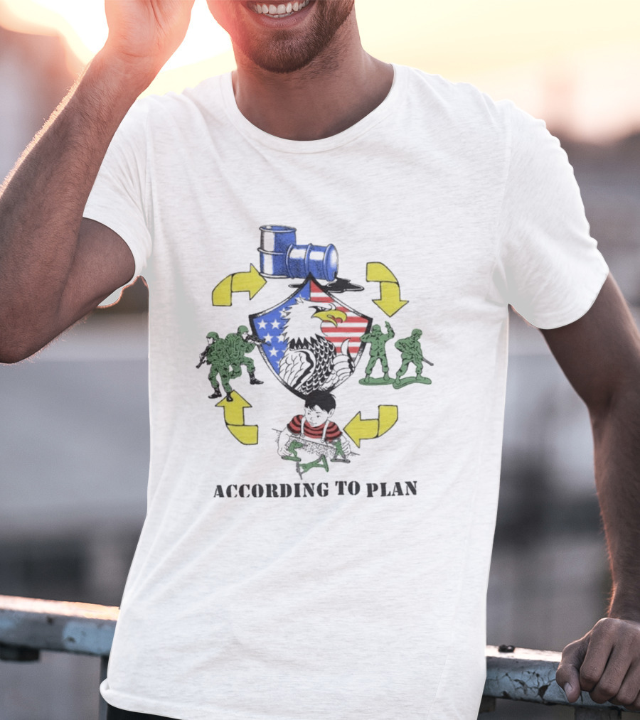 Eagle Crest Soldiers And Train Cycle According To Plan Ideologie T-Shirt