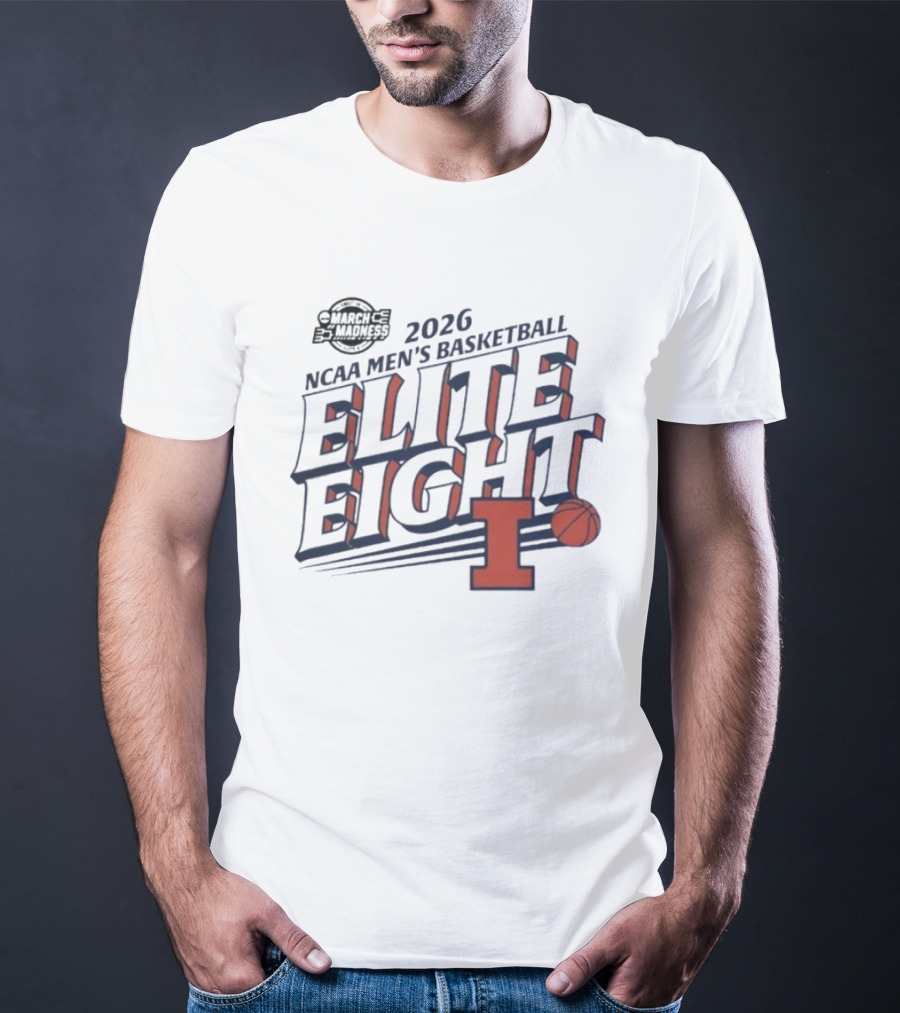 Illinois Fighting Illini NCAA Men's Basketball March Madness 2026 Elite Eight T-Shirt