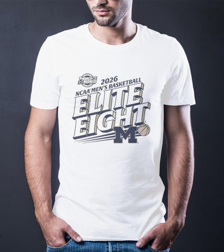 Michigan Wolverines 2026 NCAA Elite Eight Men's Basketball Tournament T-Shirt