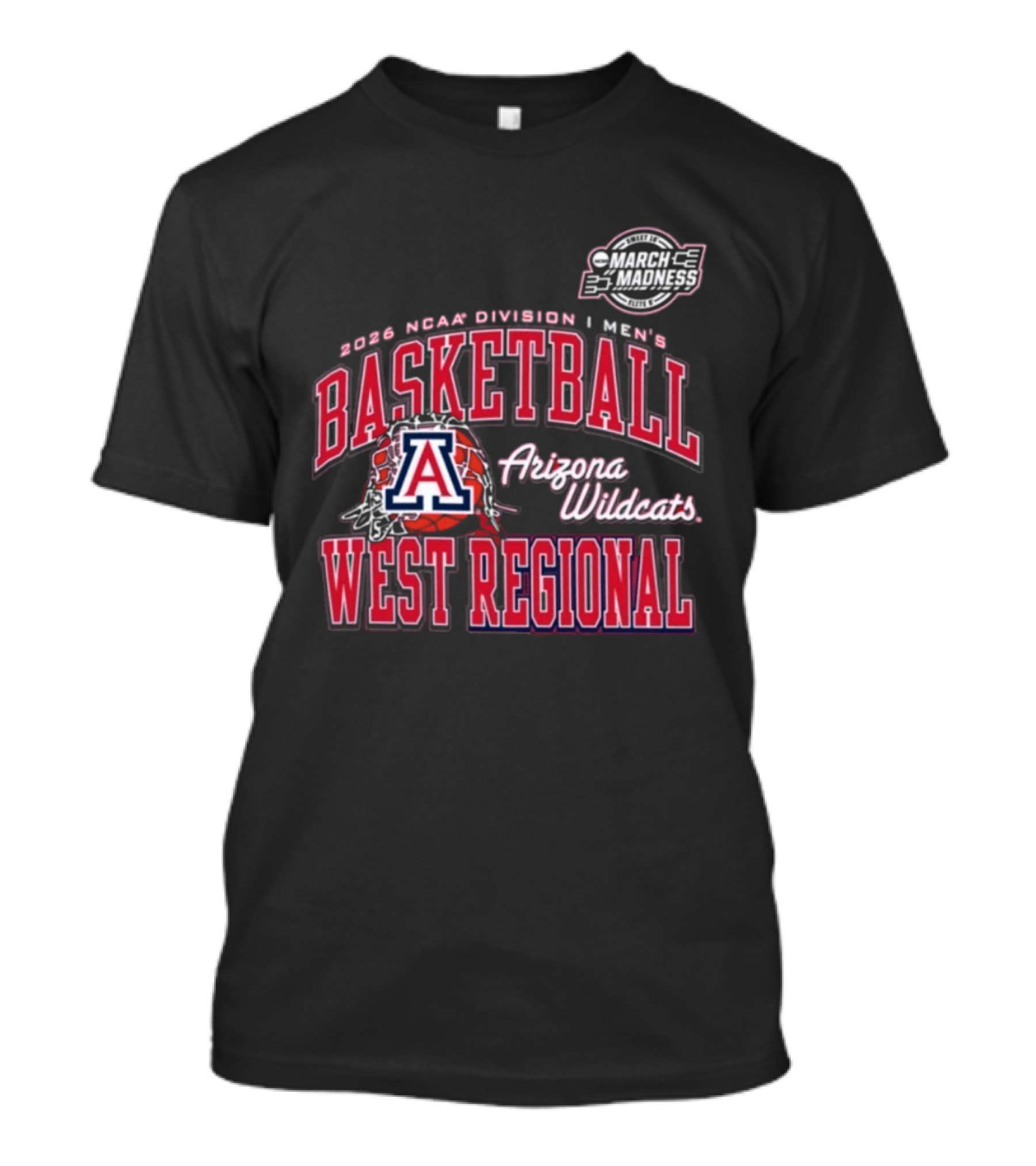 2026 NCAA Division I Men's Basketball Arizona Wildcats Sweet 16 West Regional March Madness T-Shirt