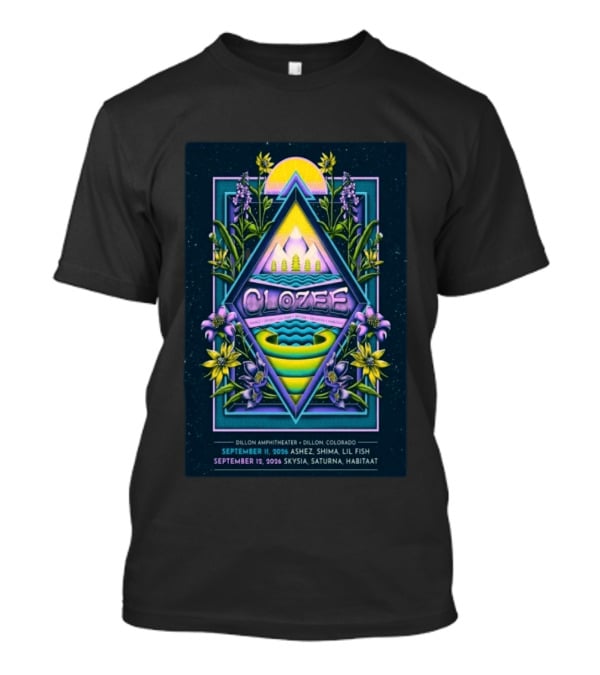 Clozee Dillon Amphitheater September 11 12 2026 Ashez Shima Lil Fish Skysia Saturna Habitaat T-Shirt