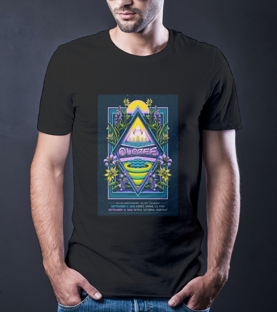 Clozee Dillon Amphitheater September 11 12 2026 Ashez Shima Lil Fish Skysia Saturna Habitaat T-Shirt