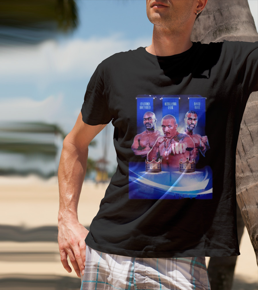 Oleksandr Usyk Evander Holyfield David Haye Boxing Cruiserweight King Patterson Collage T-Shirt