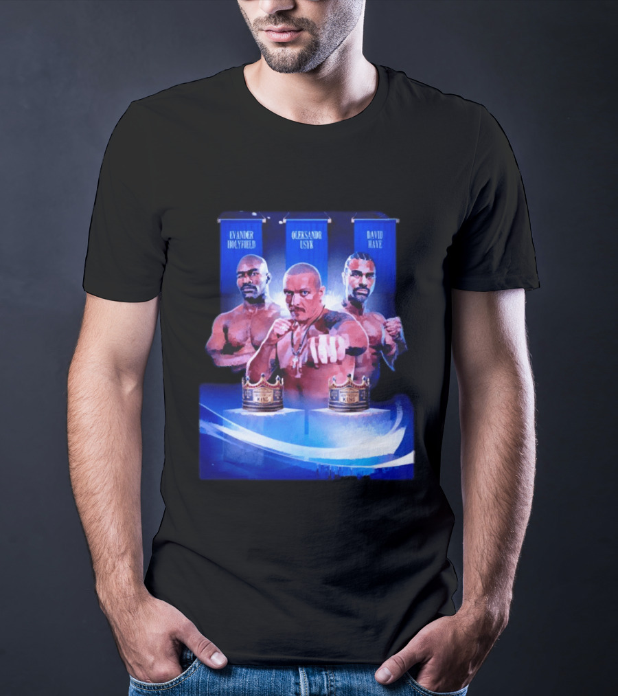 Oleksandr Usyk Evander Holyfield David Haye Boxing Cruiserweight King Patterson Collage T-Shirt