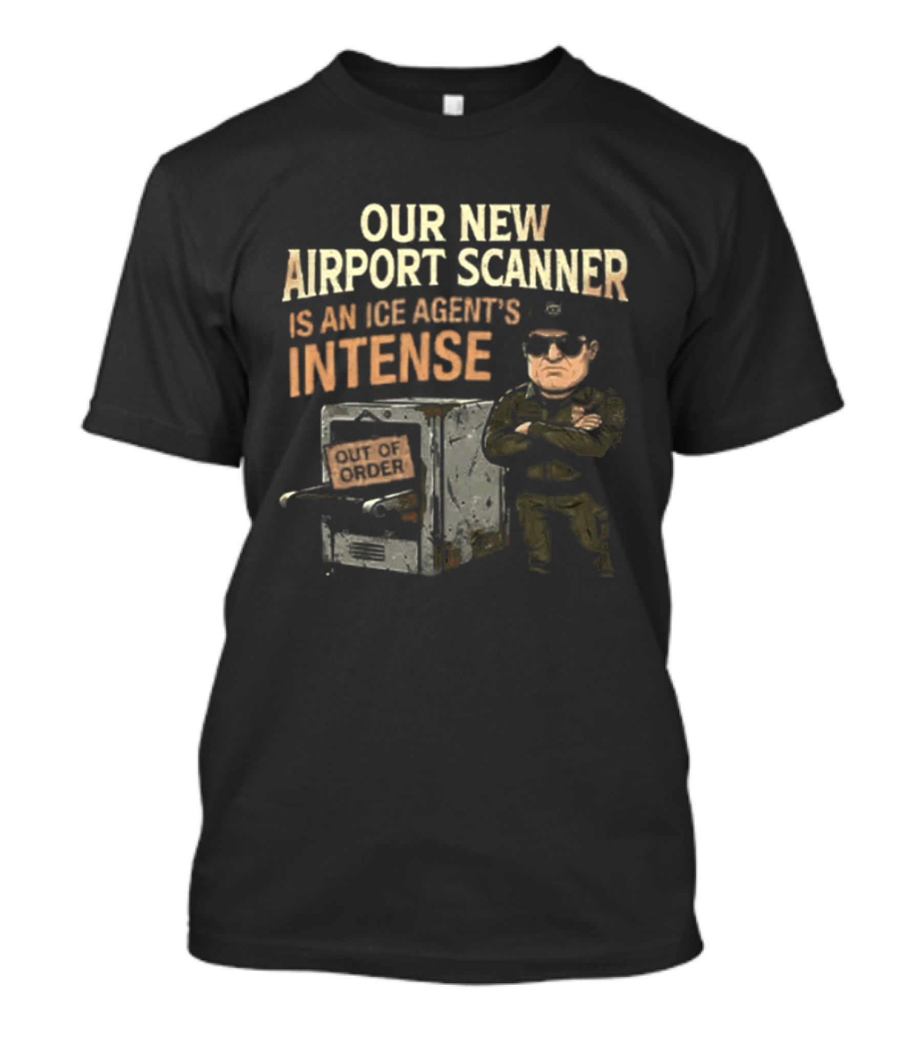 Our New Airport Scanner Is An Ice Agent's Intense T-Shirt
