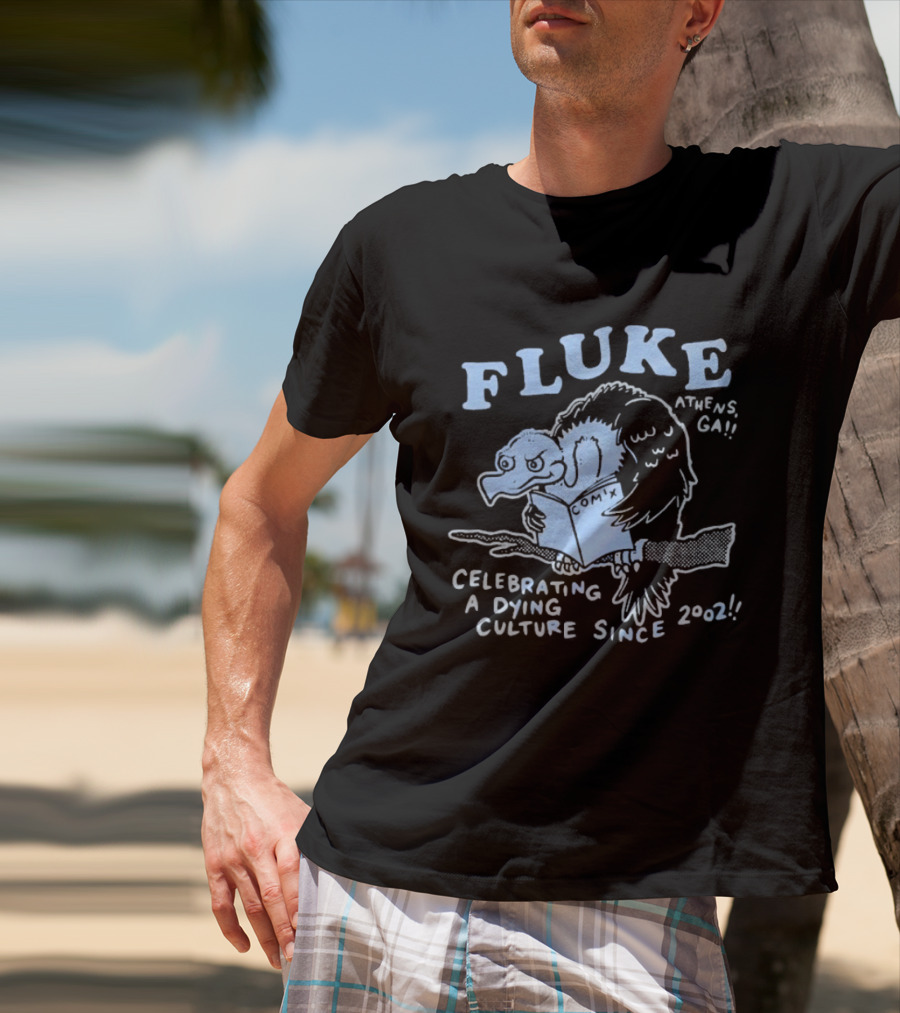 Fluke Celebrating A Dying Culture Since 2002 Athens GA Owl T-Shirt