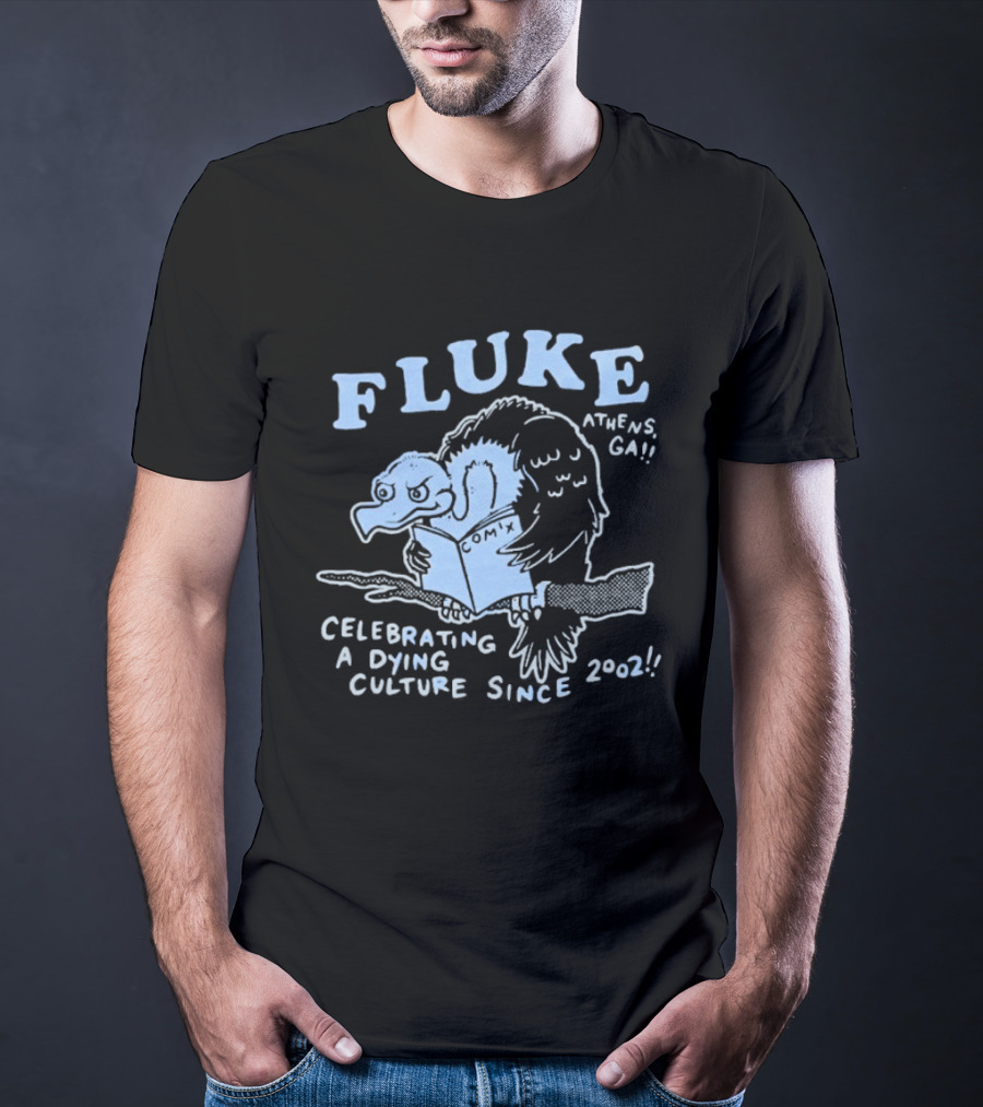 Fluke Celebrating A Dying Culture Since 2002 Athens GA Owl T-Shirt