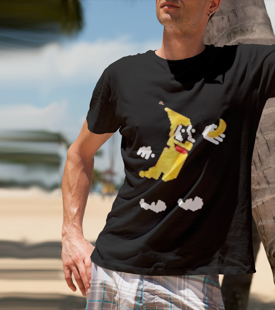 Spacex Banana Pixelated Cartoon T-Shirt