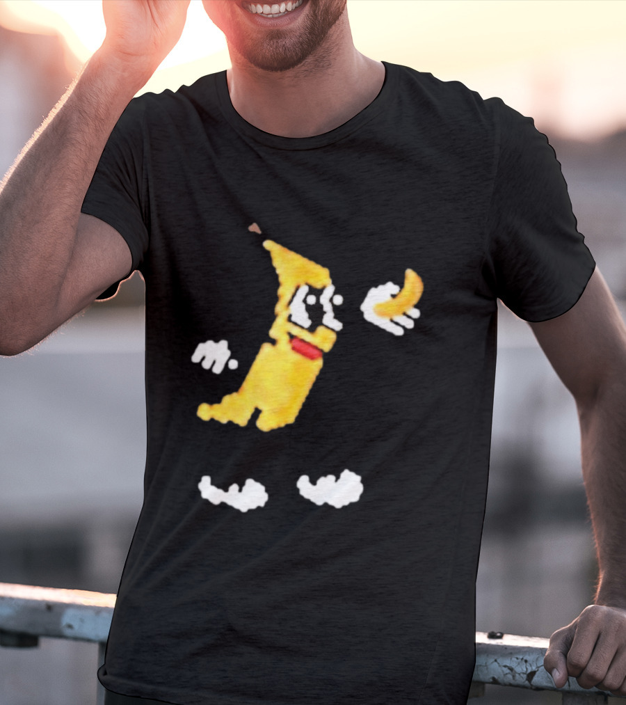 Spacex Banana Pixelated Cartoon T-Shirt